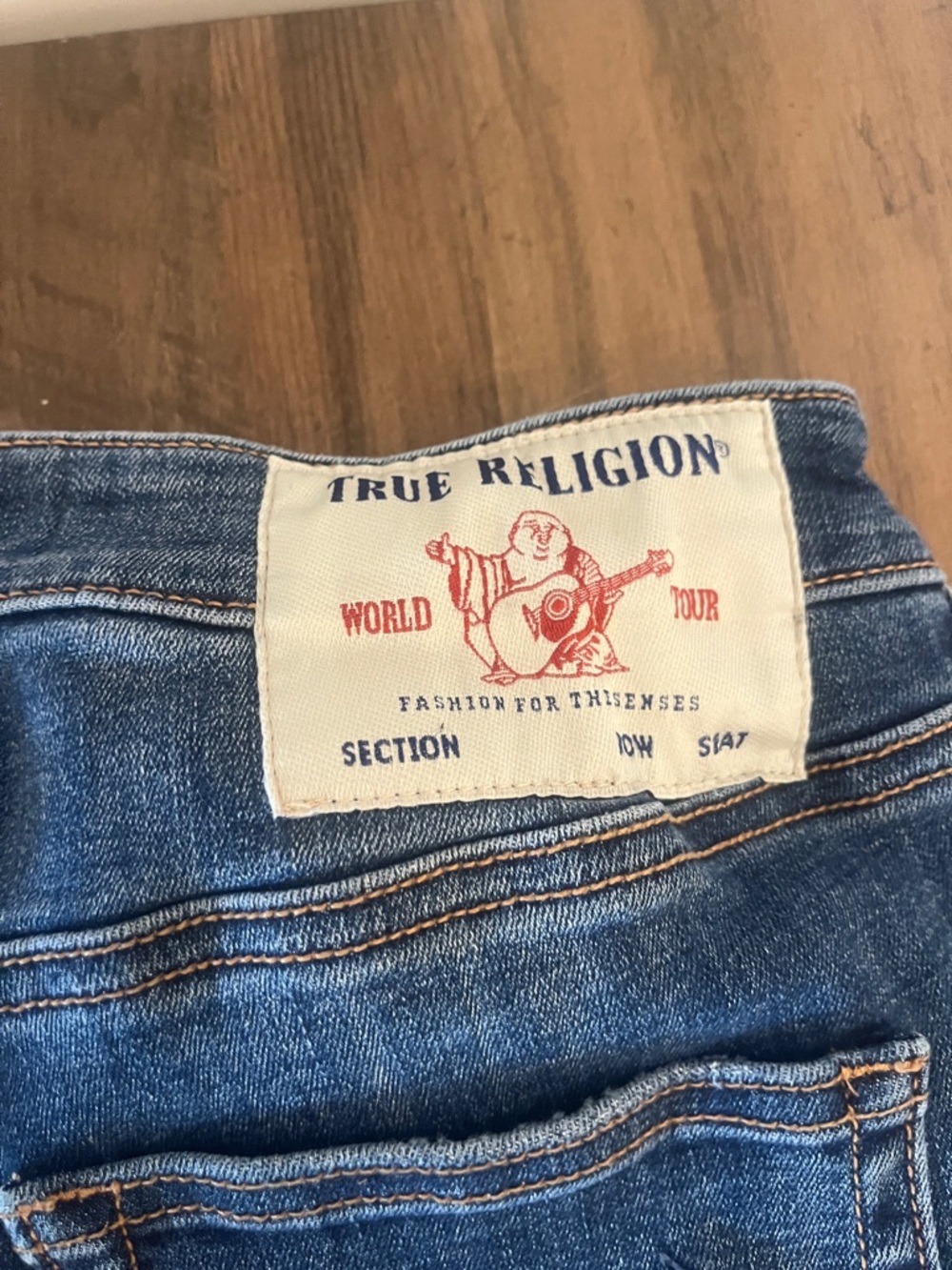 True Religion Women's Dark Blue Skinny Jeans with Faded Finish - Picture 3 of 7